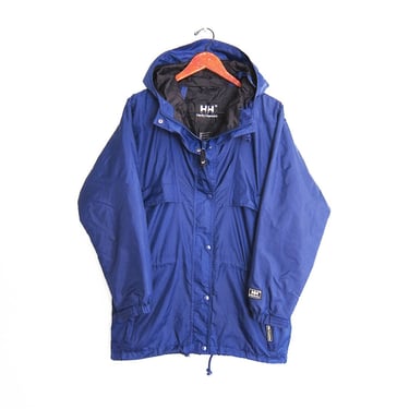 blue windbreaker / Helly Hansen jacket / 90s windbreaker / 1990s blue Helly Hansen baggy windbreaker hoodie Small 