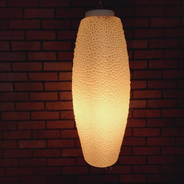 MCM Mid Century Modern White Plastic Bubble Chain Hanging Swag Lamp Light 