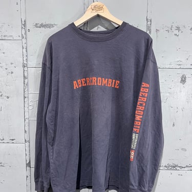 Large  Y2K Men’s Abercrombie & Fitch Shirt Cotton navy Abercrombie  long sleeve Mall Brand 