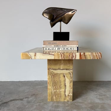 Vintage Onyx Side Table in the Style of Arturo Pani for Muller of Mexico 