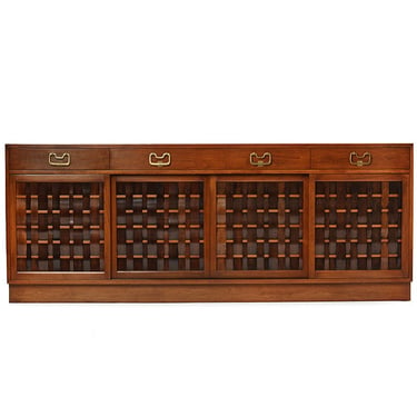 Rare Woven Front Credenza by Edward Wormley for Dunbar