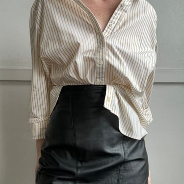 Vintage classic cotton blend striped blouse XL 
