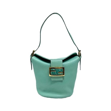 Fendi Turquoise Mini Top Handle Bag
