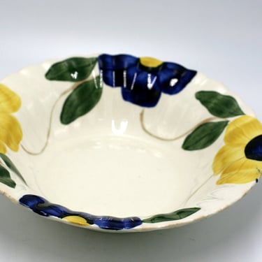 vintage Blue Ridge serving bowl yellow blue floral 