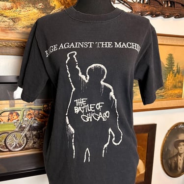 Vintage 90s Rage Against the Machine T-Shirt Size Small 