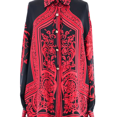 Gianfranco Ferre Baroque Printed Silk Blouse