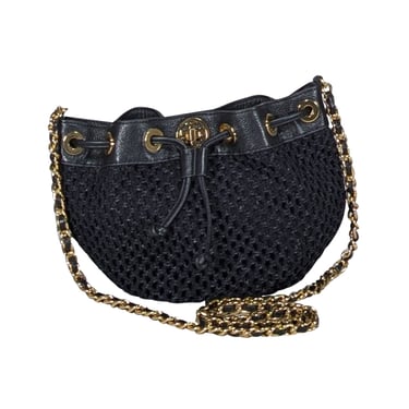 Tory Burch - Black Raffia Crossbody Bag