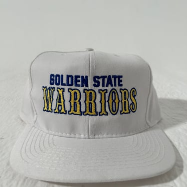 Vintage Golden State Warriors White Snapback Hat