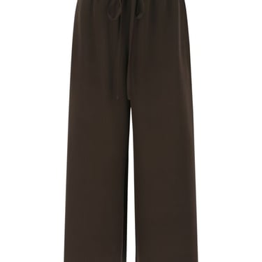 Valentino Garavani Women Chocolate Crepe Culotte Pant