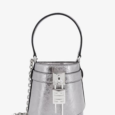 Givenchy Woman Shark Lock Woman Grey Bucket Bags