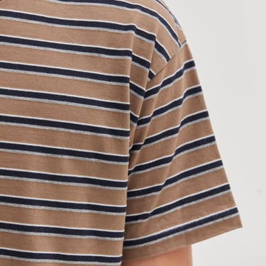 Asher Noah Stripe Tee - Mushroom