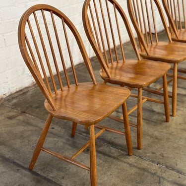 Danish Modern Spindle Chairs - Set Four 