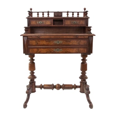 Antique Victorian Mahogany Secretary Writing Desk