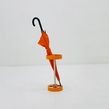 Space age orange umbrella holder/stand 1970s 