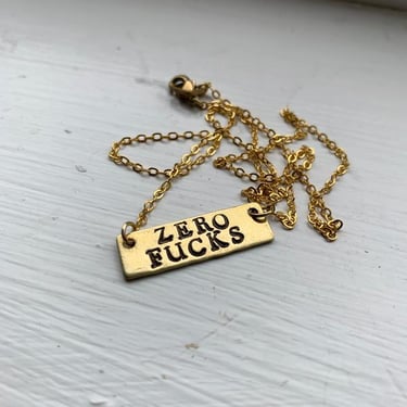 Zero Fucks Necklace