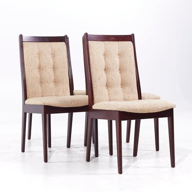 Mid Century Danish Rosewood Upholstered Dining Chairs - Set of 4 - mcm 