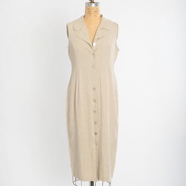 90s linen blend field dress 