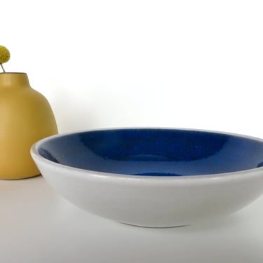Vintage Heath Ceramics Opal Blue Moonstone Bowl, 6 3/4" Coupe Line Cereal Dish, Edith Heath Sausalito California Dinnerware 