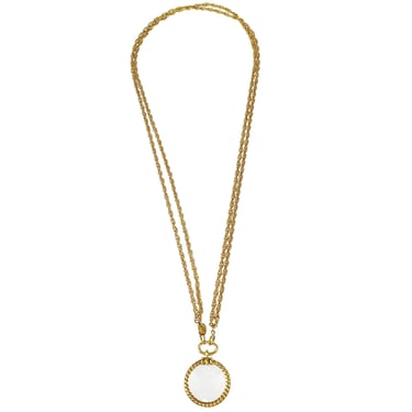 Chanel Loupe Chain Necklace Gold