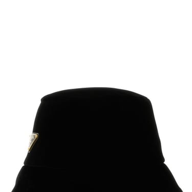 Prada Women Black Velvet Hat