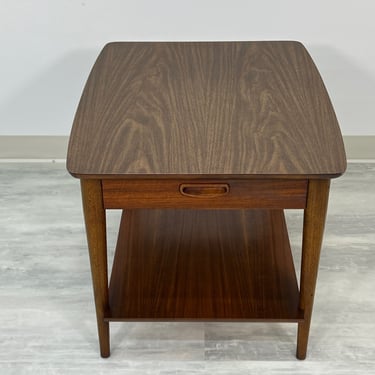 Lane Mid-Century Modern Walnut End Table With 1-Drawer / Nightstand (SHIPPING NOT FREE) 