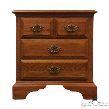 COCHRANE FURNITURE Solid Oak Early American Country Style 25" Three Drawer Nightstand 