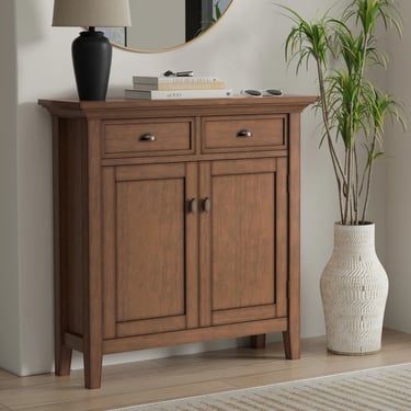 Redmond Solid Wood Storage Cabinet in Natural Aged Brown FFW258-679