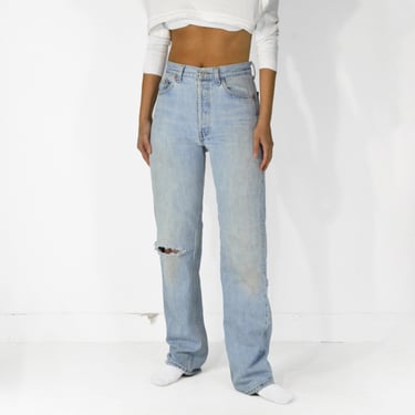 Vintage Levi's 501 Jeans 28” Waist | Straight Leg 100% Cotton Denim | 1990s Made in USA | Tag W30 x L34 