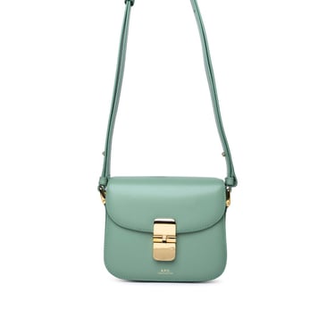 A.P.C. 'Grace' Mini Crossbody Bag In Green Leather Women