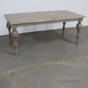 French Country Dining Table Rustic Natural Gray Farm 72" Long 