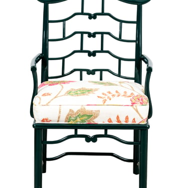 20th Century Lacquered Pagoda Armchair