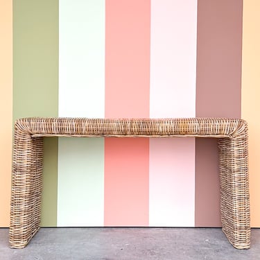 Waterfall Woven Rattan Console