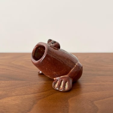 David Stewart Studio Pottery Frog Toothpick Holder 