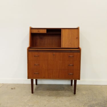 Vintage Danish Modern Teak Secretary Desk / Vanity 