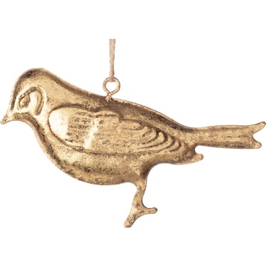 STH Rustic gold metal bird ornament