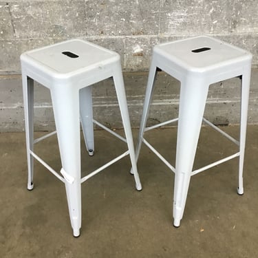 Pair of Steel Stools (Seattle)