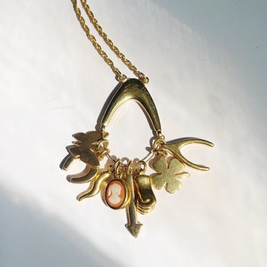 Vintage good luck charm necklace 