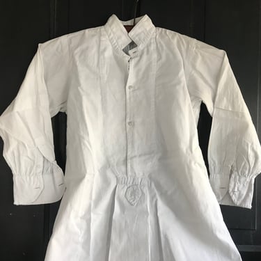 19th C Childs Linen Shirt, Chemise, White, Period Clothing Costume 
