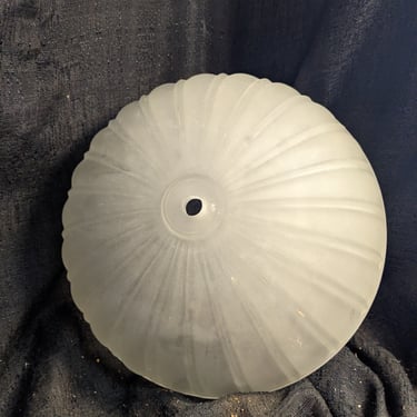 Frosted Ribbed Glass Shade 9.75 x 3.5 x 9.75