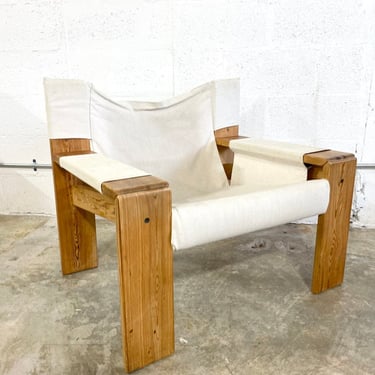 1970s Karin Mobring for Ikea “Natura" Pine Rustic Mid Century Scandinavian Chair 