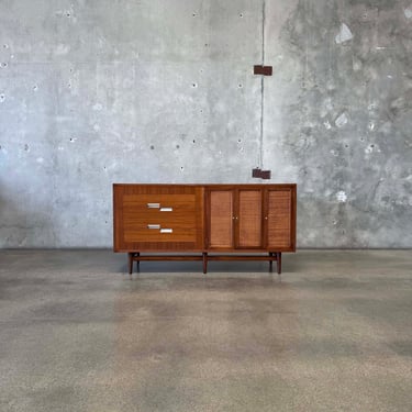 Mid Century Modern Walnut Credenza By American of Martinsville