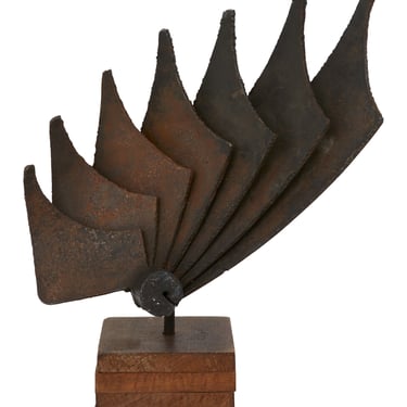 Vintage Brutalist Metal Sculpture