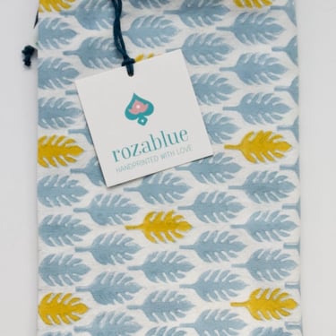Rozablue | Kitchen Towel in Yellow Curry Leaves