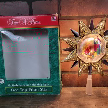 Vintage Trim A Home Electrified Holy Family Star Tree Topper 