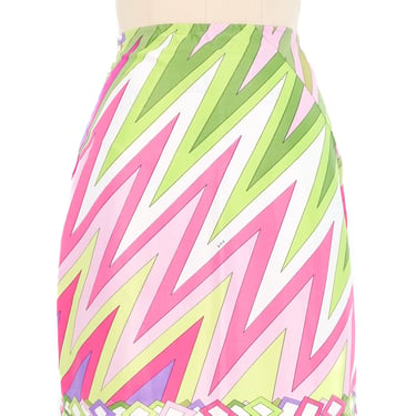 1960s Emilio Pucci Zig Zag Slip Skirt