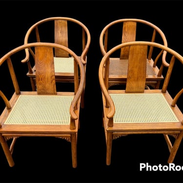 Incredible vintage Drexel horseshoe barrel chairs - SOLD IN PAIRS 