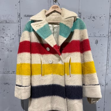 Vintage 60s Hudson Bay Point Blanket Jacket Wool | Great Northern
