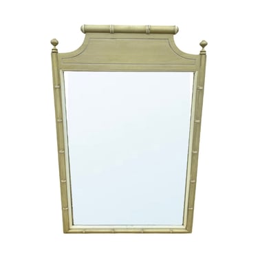 Henry Link Mirror 41x27 FREE SHIPPING Vintage Green Faux Bamboo Coastal Hollywood Regency 