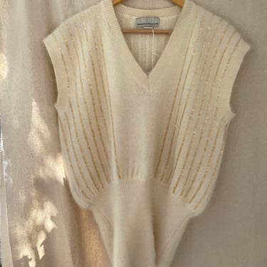 80s soft sequin sweater vest 