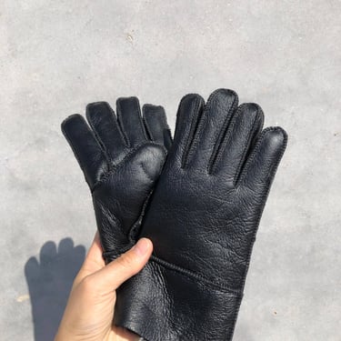 Leather Shearling Gloves